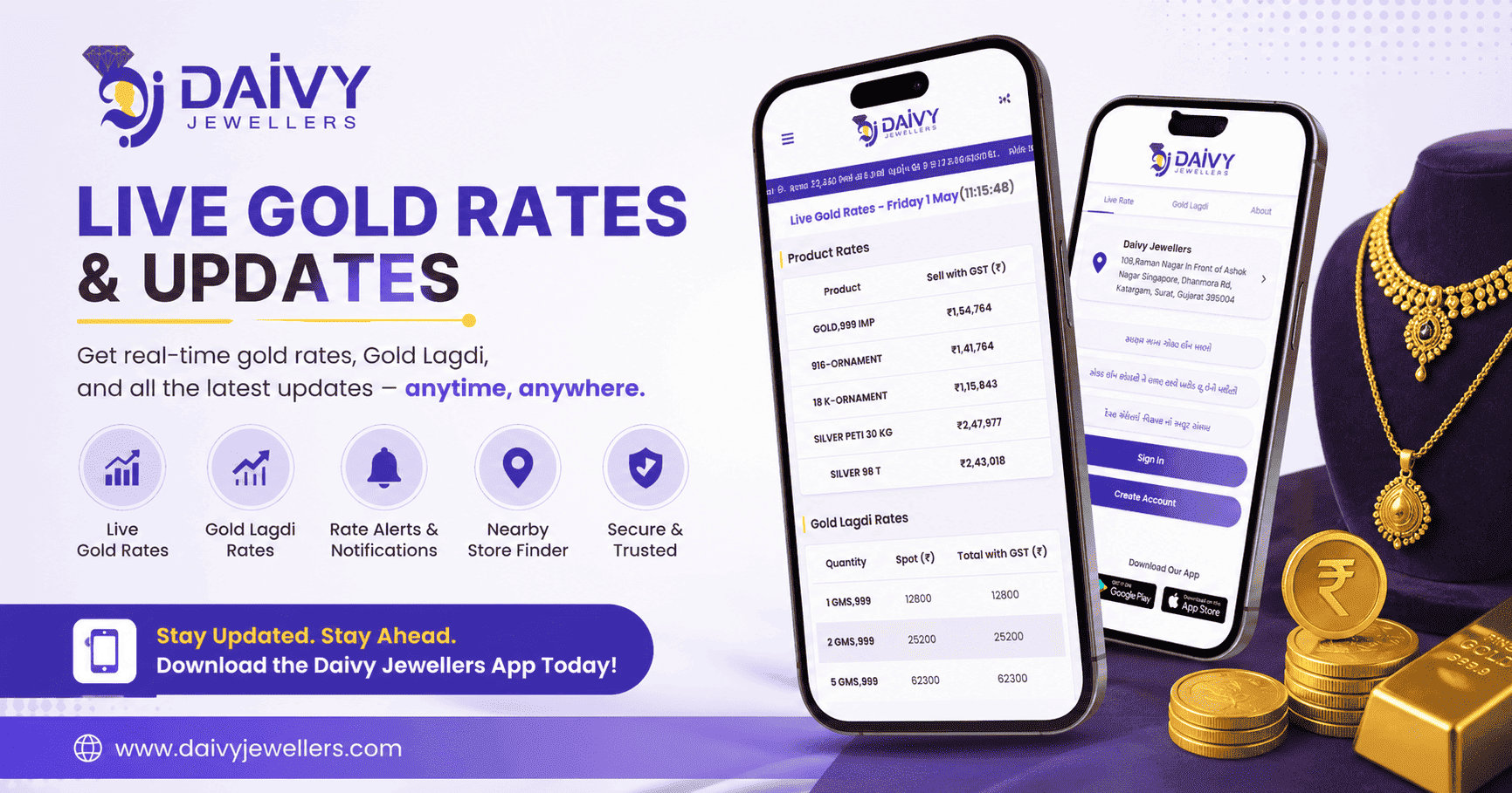 Daivy Gold (Web) – Real-Time Gold & Silver Rate Tracking Ecosystem